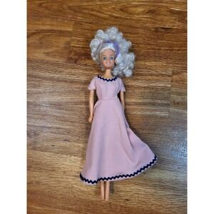Vintage 1987 Totsy Flair Fashion Doll 12" Doll Blonde Blue Eyes Pink Dress